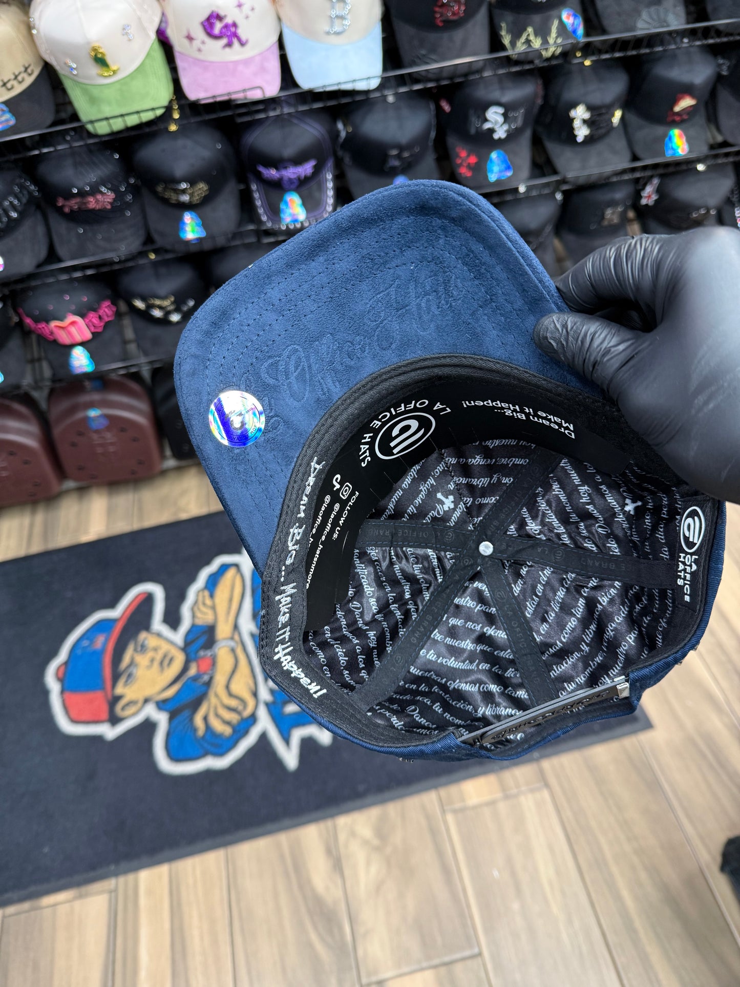 Dios por del-ante azul marino Cap