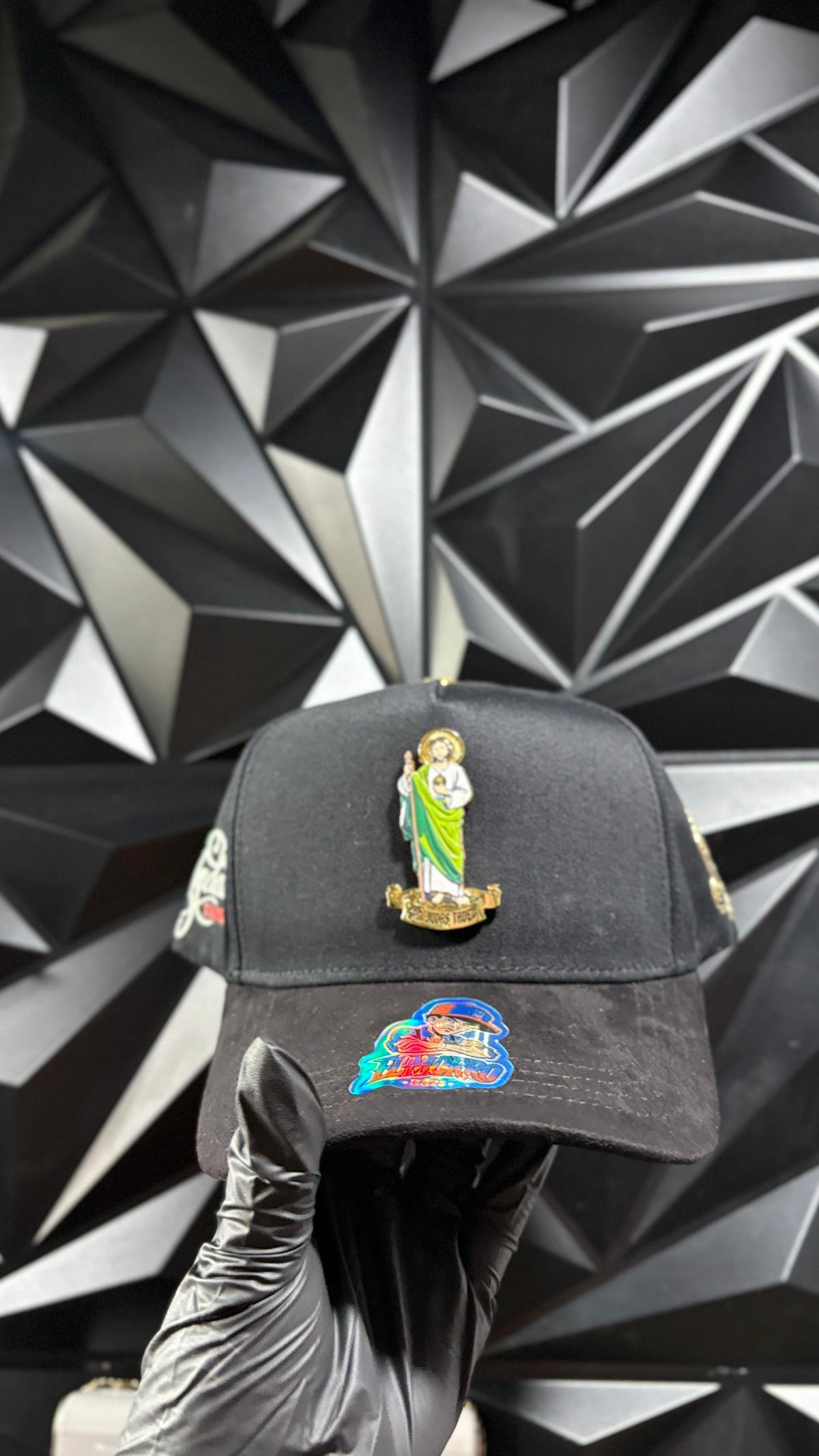 San Judas negro-verde cap