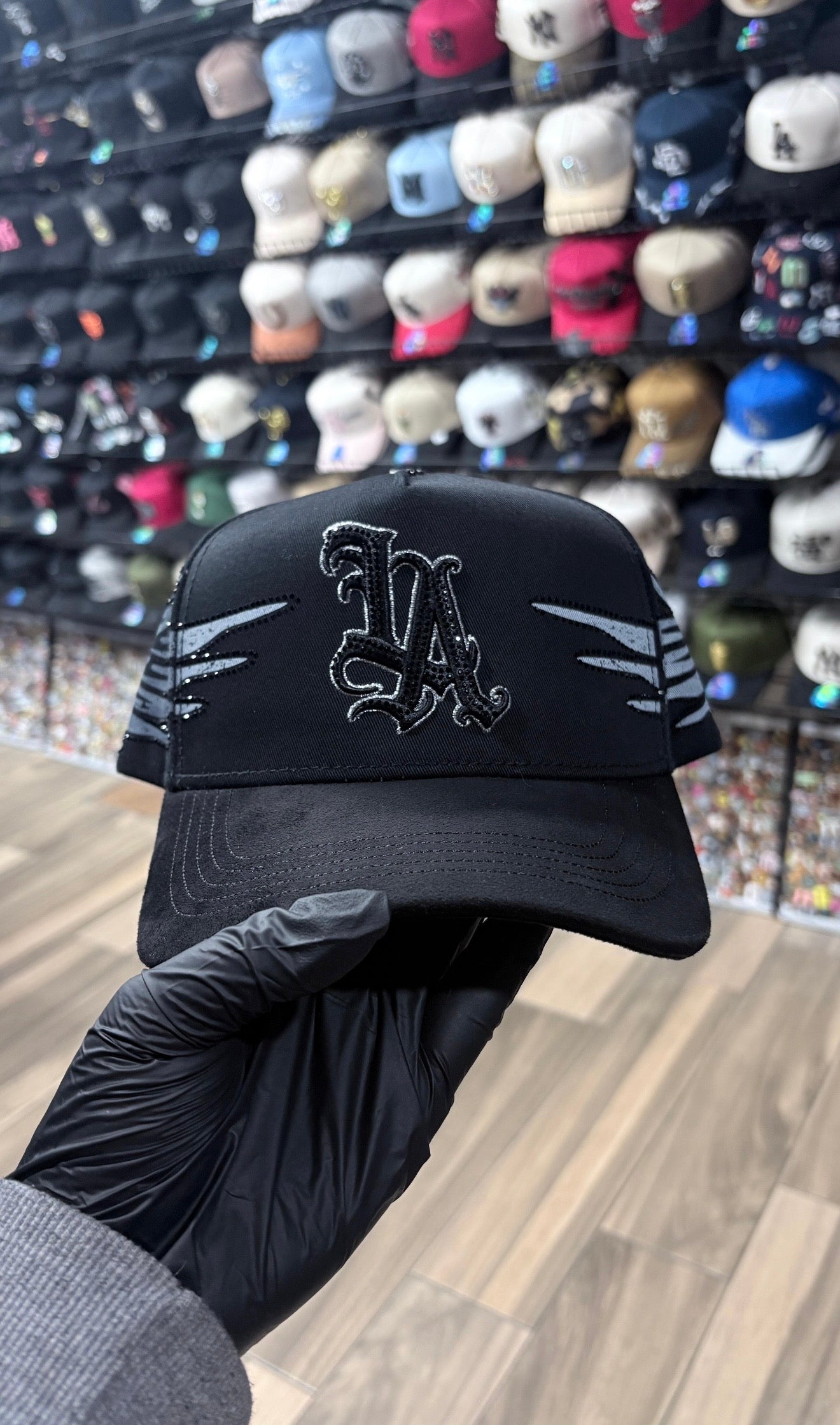 LA Black Grey Cap