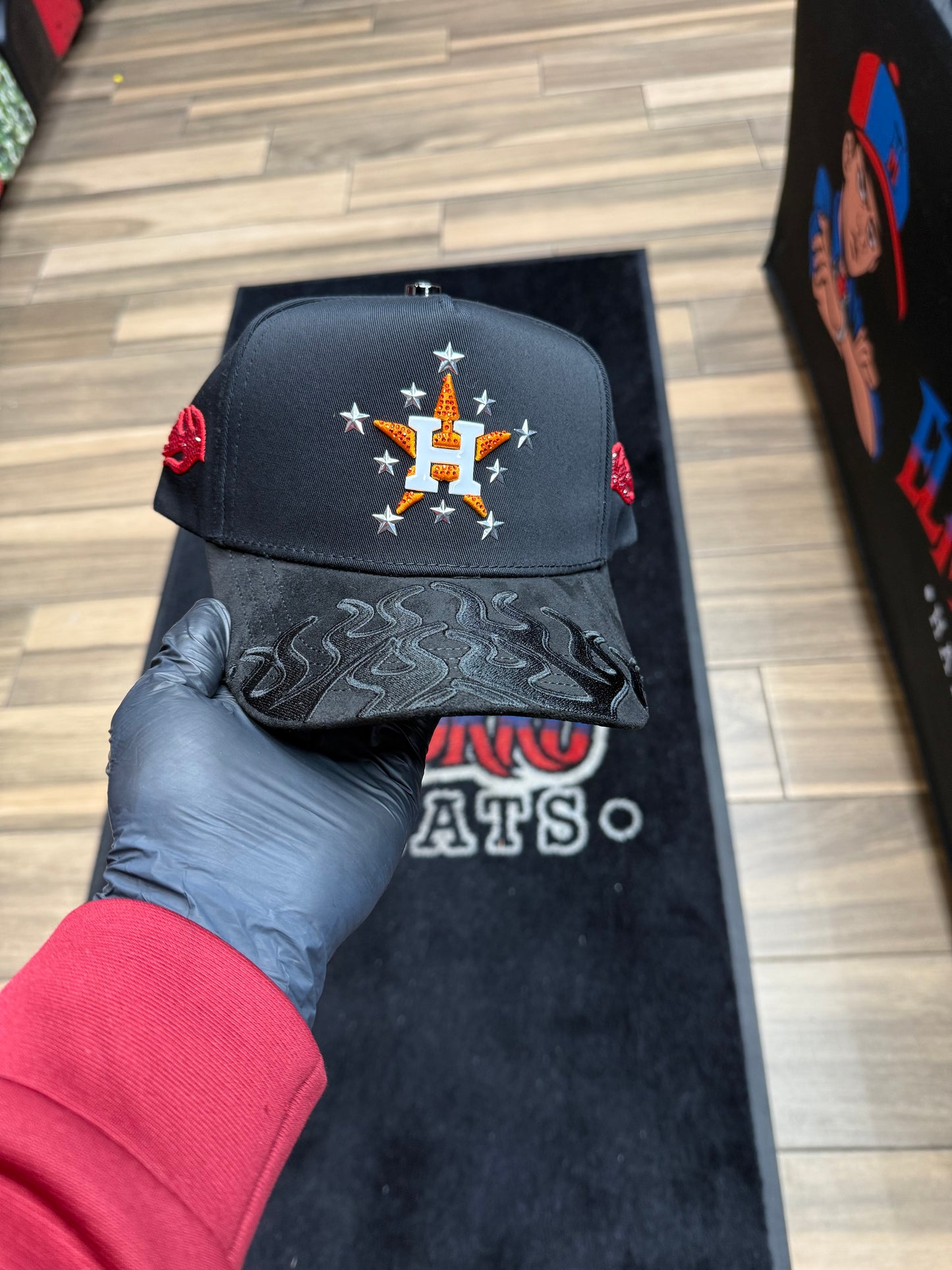 Houston Black-Orange Cap