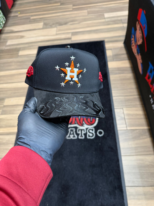Houston Black-Orange Cap