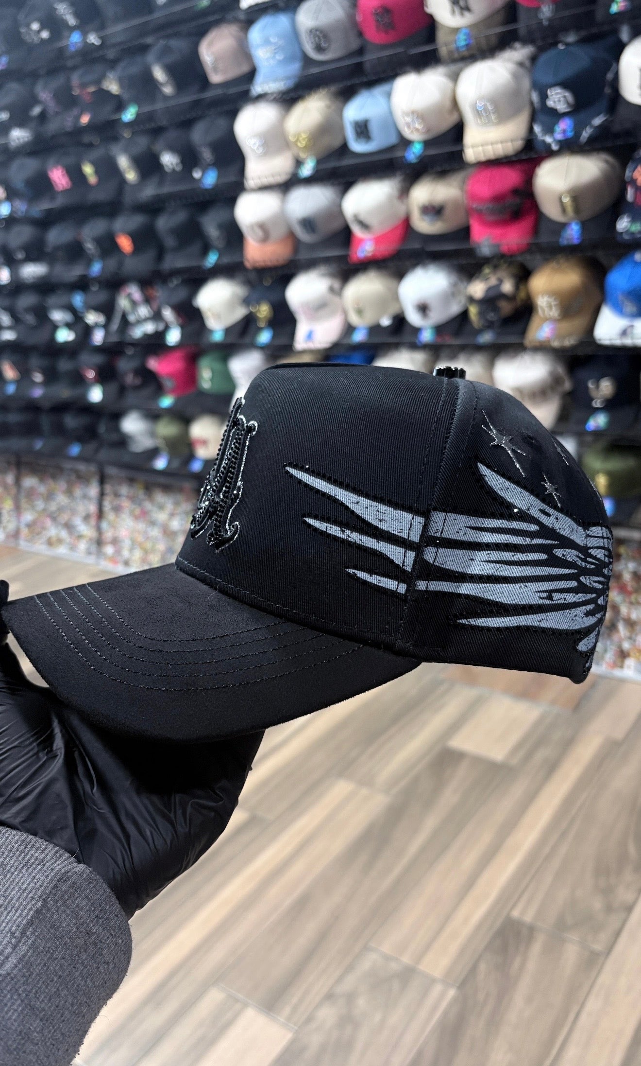 LA Black Grey Cap