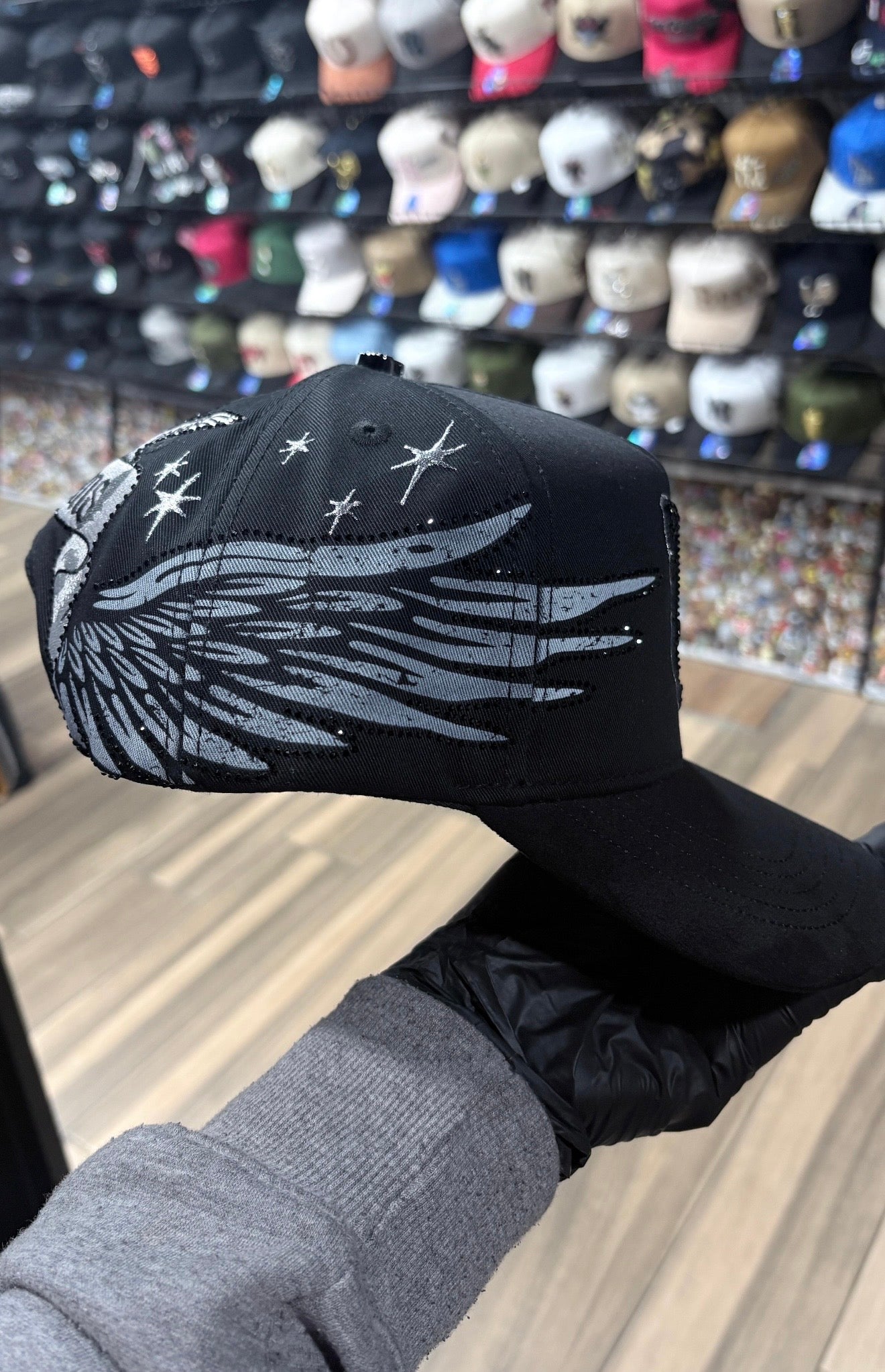 LA Black Grey Cap