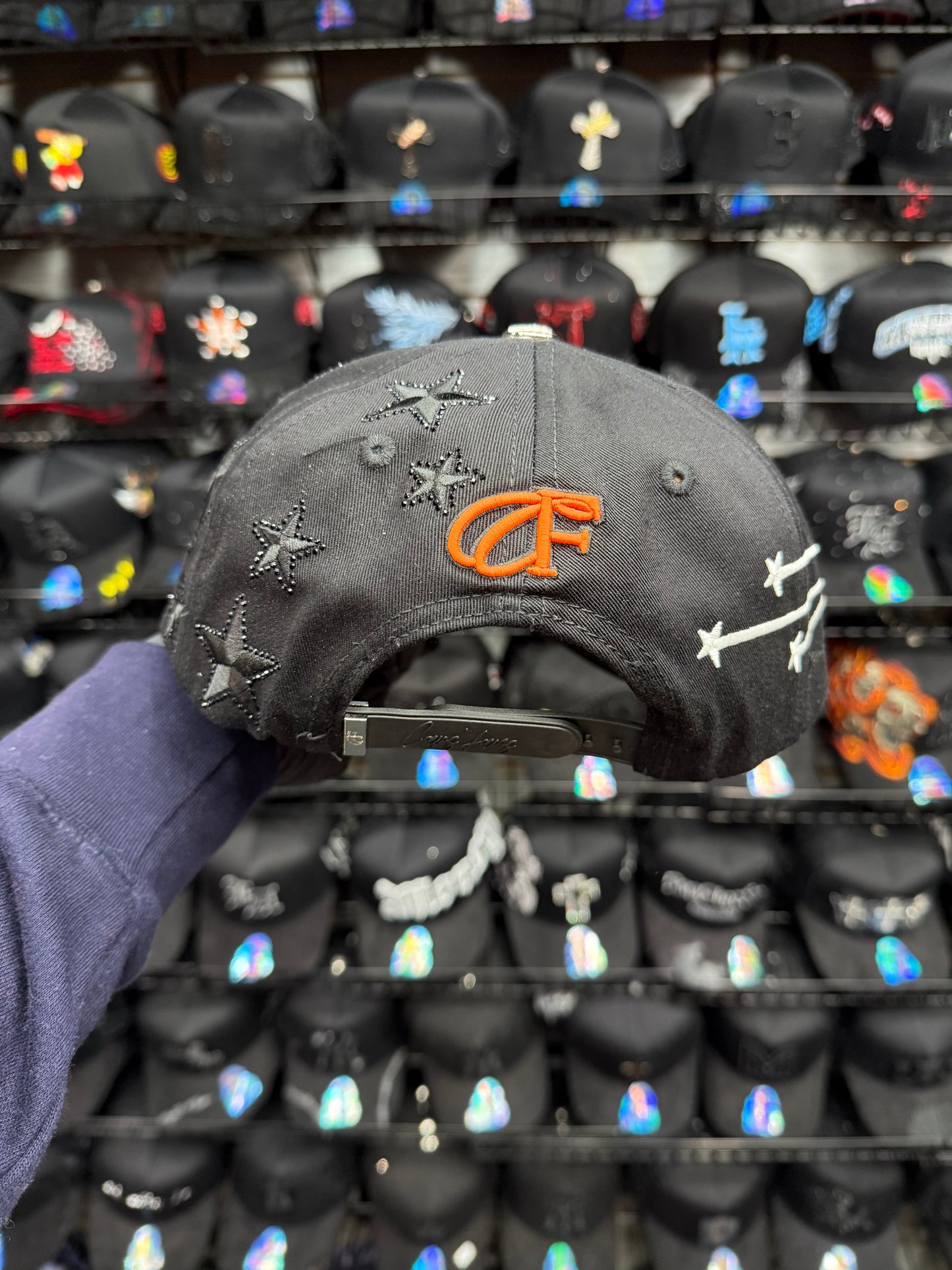 Houston Black- orange cap