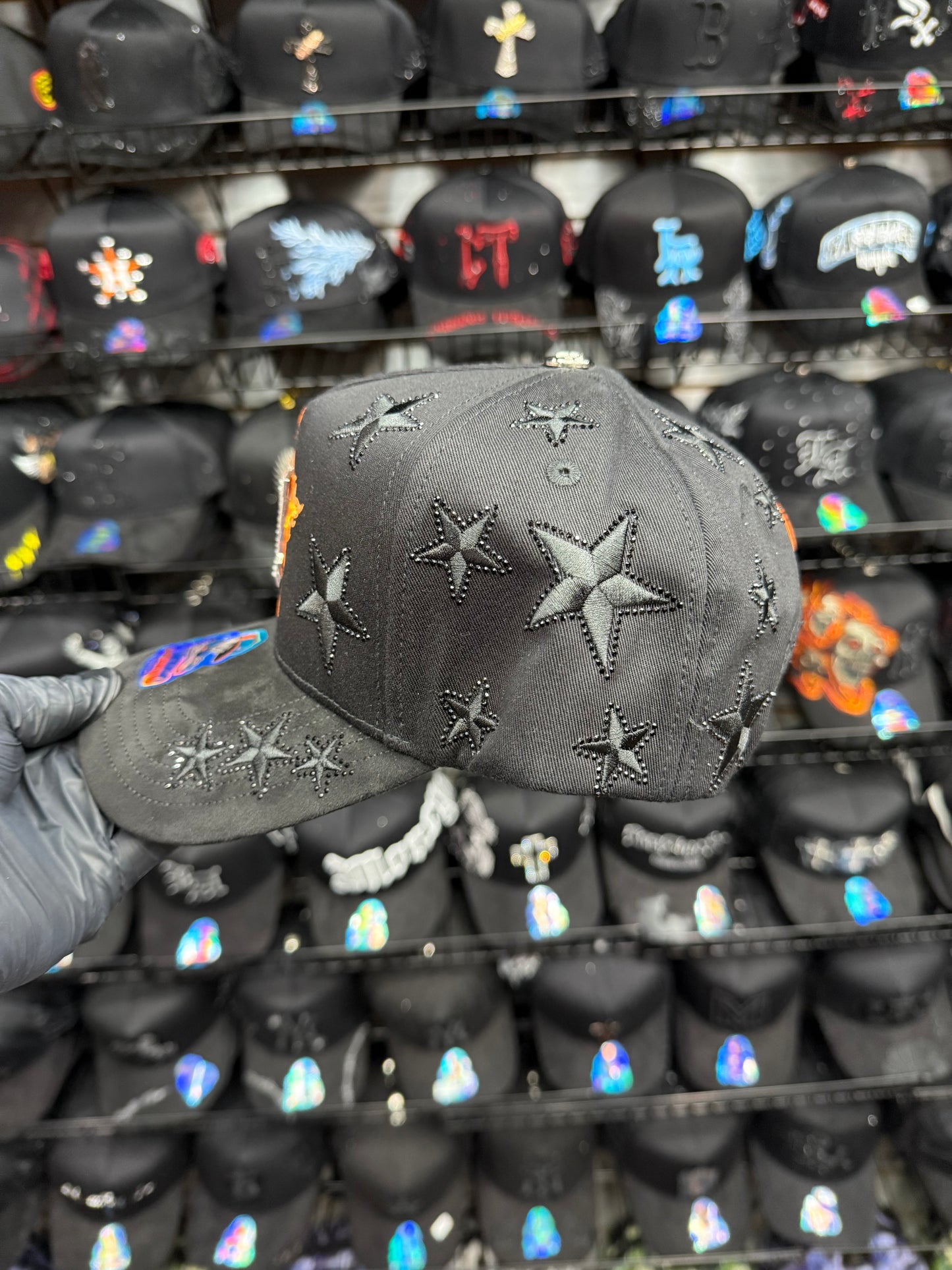 Houston Black- orange cap